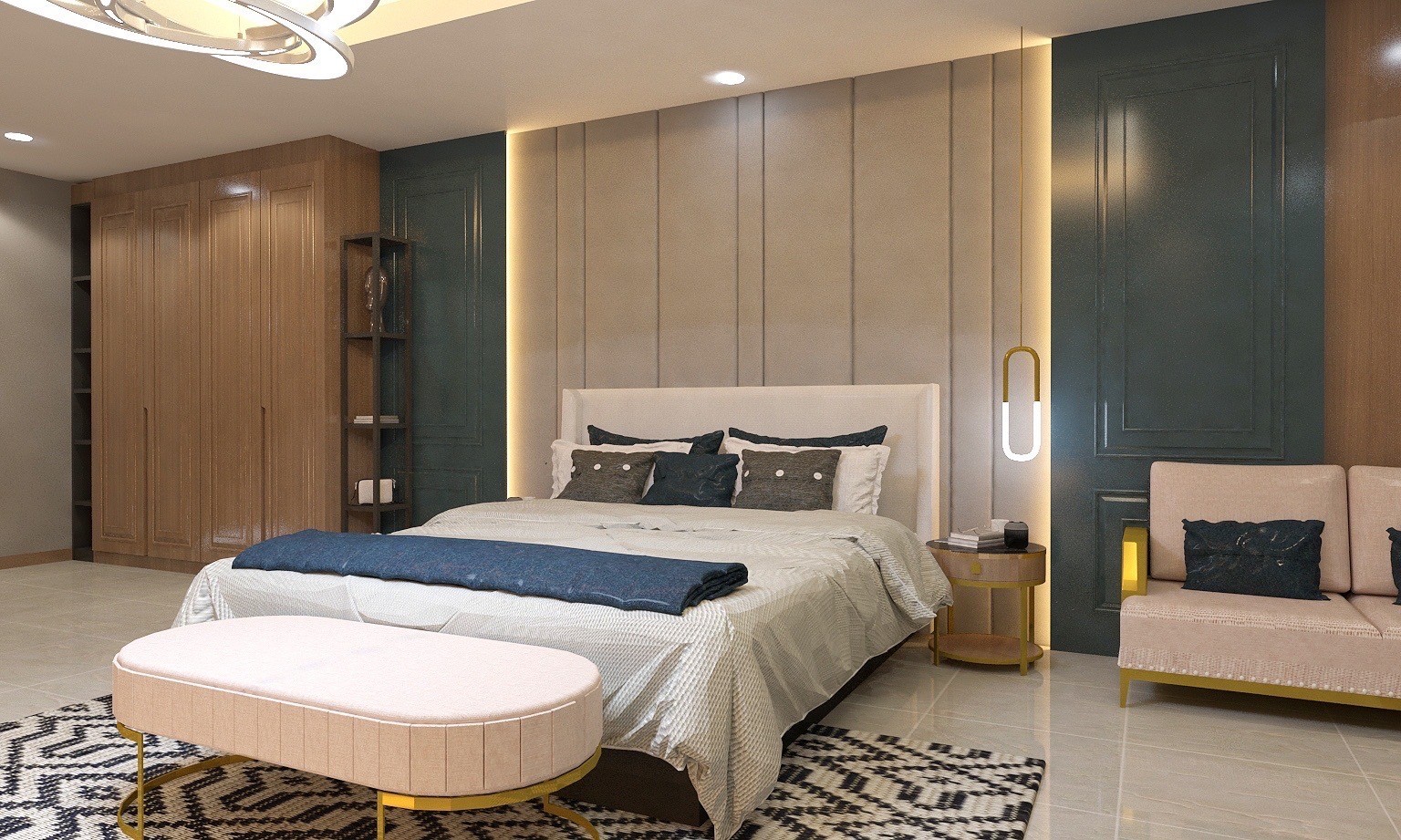 บ้านคุณสักชัย กัลปพฤกษ์ - แบบห้องนอน 3 D 2